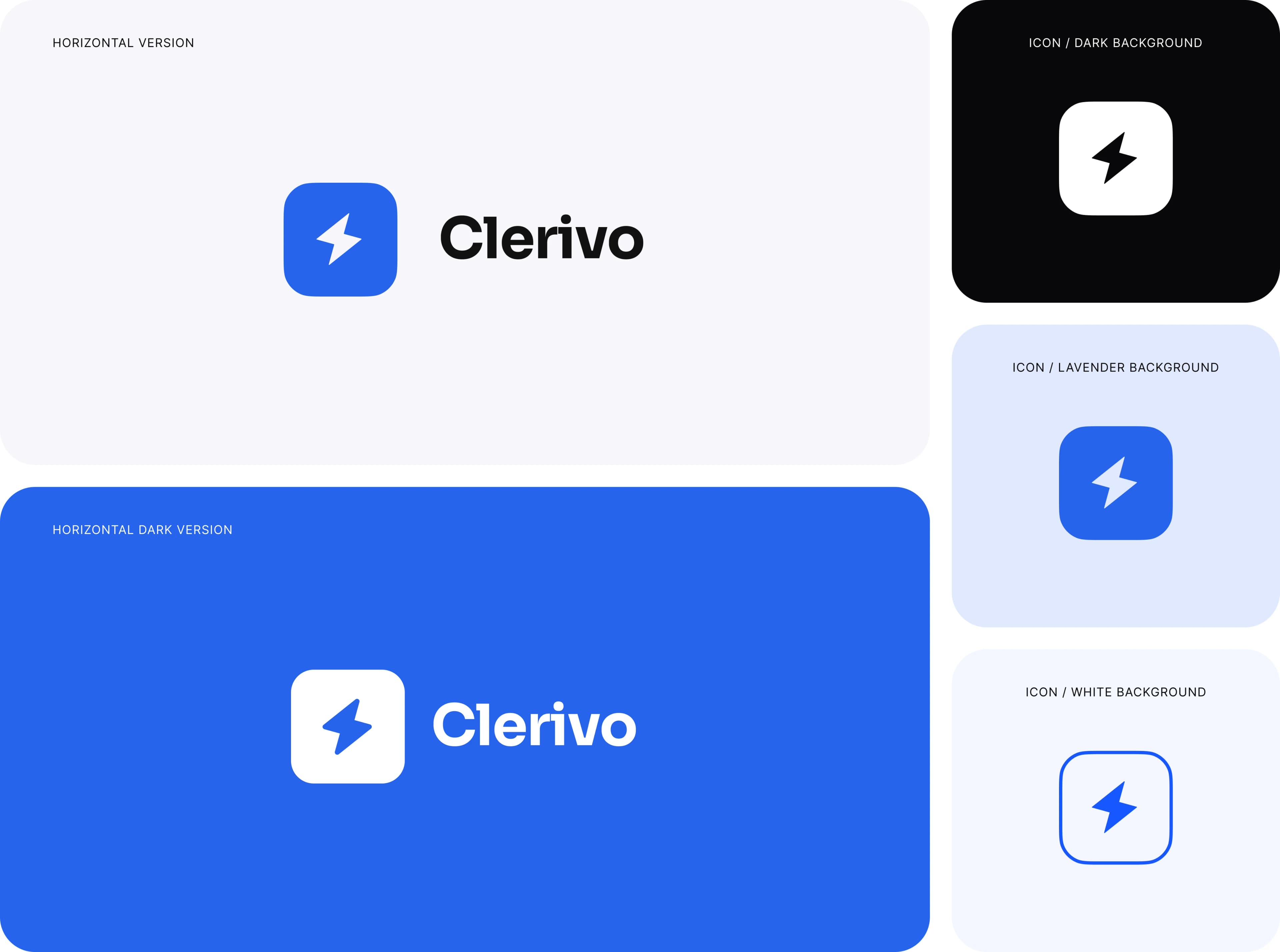 Clerivo logo formation and brand applications