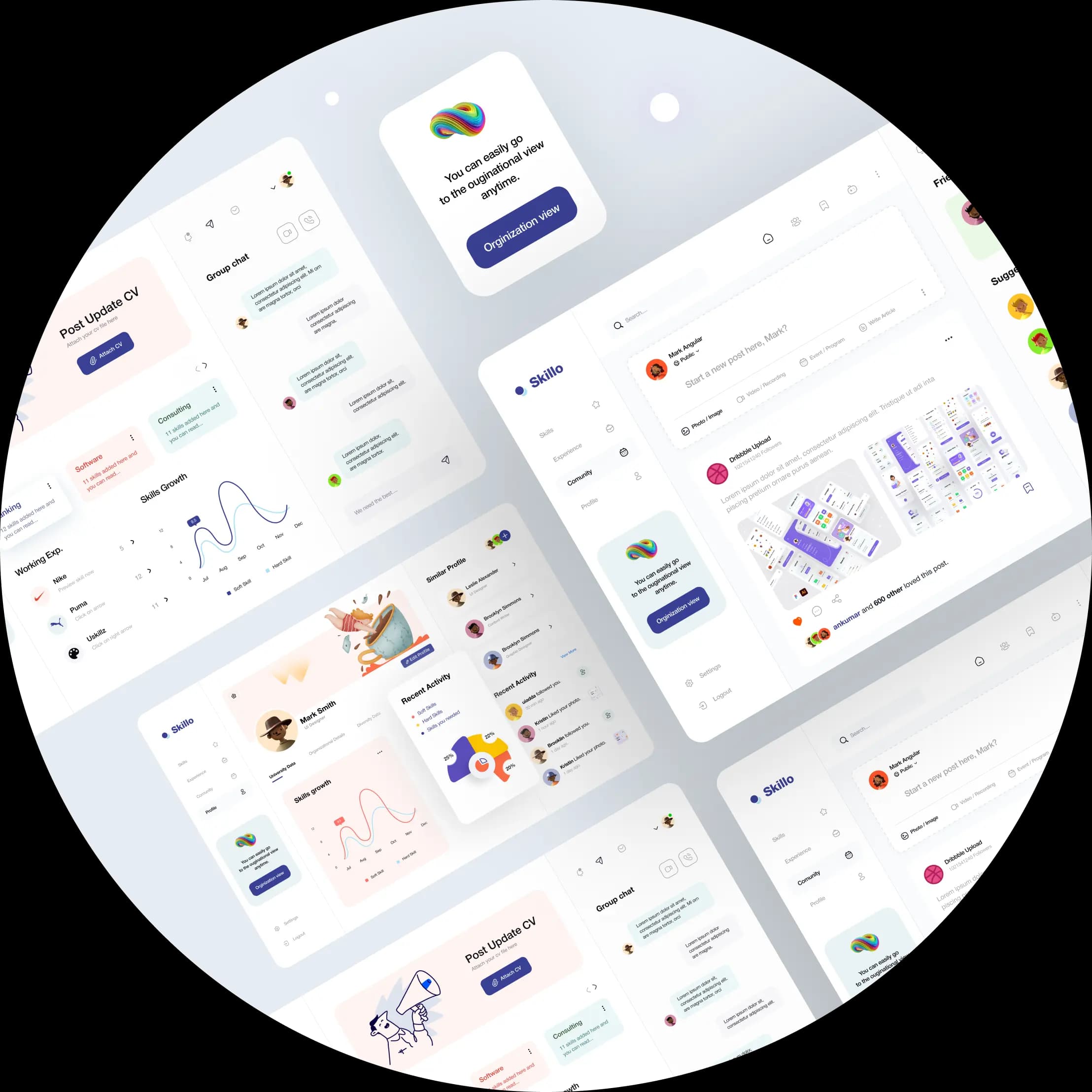 AI Product Development interface shown across digital screens