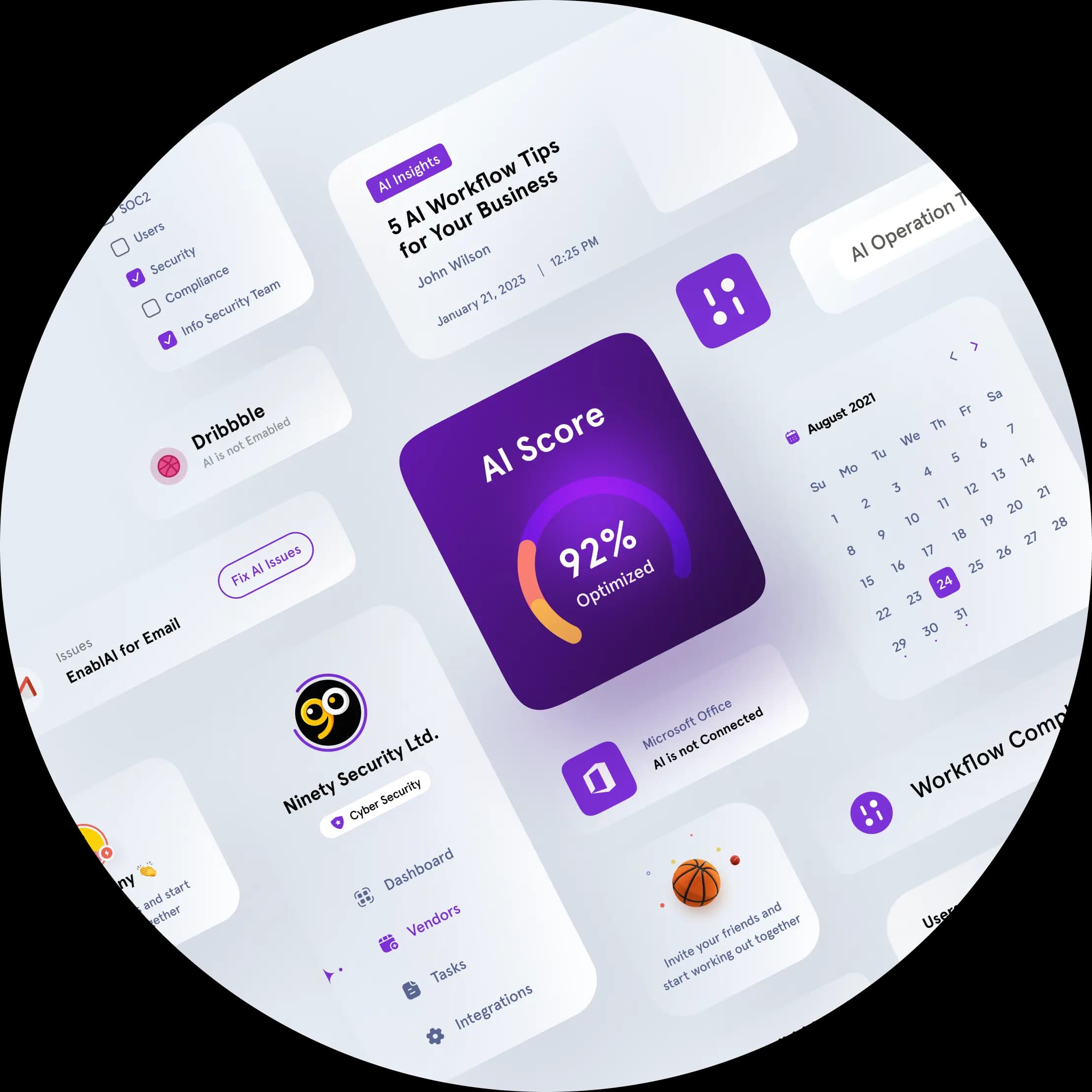 Product strategy presented across digital screens