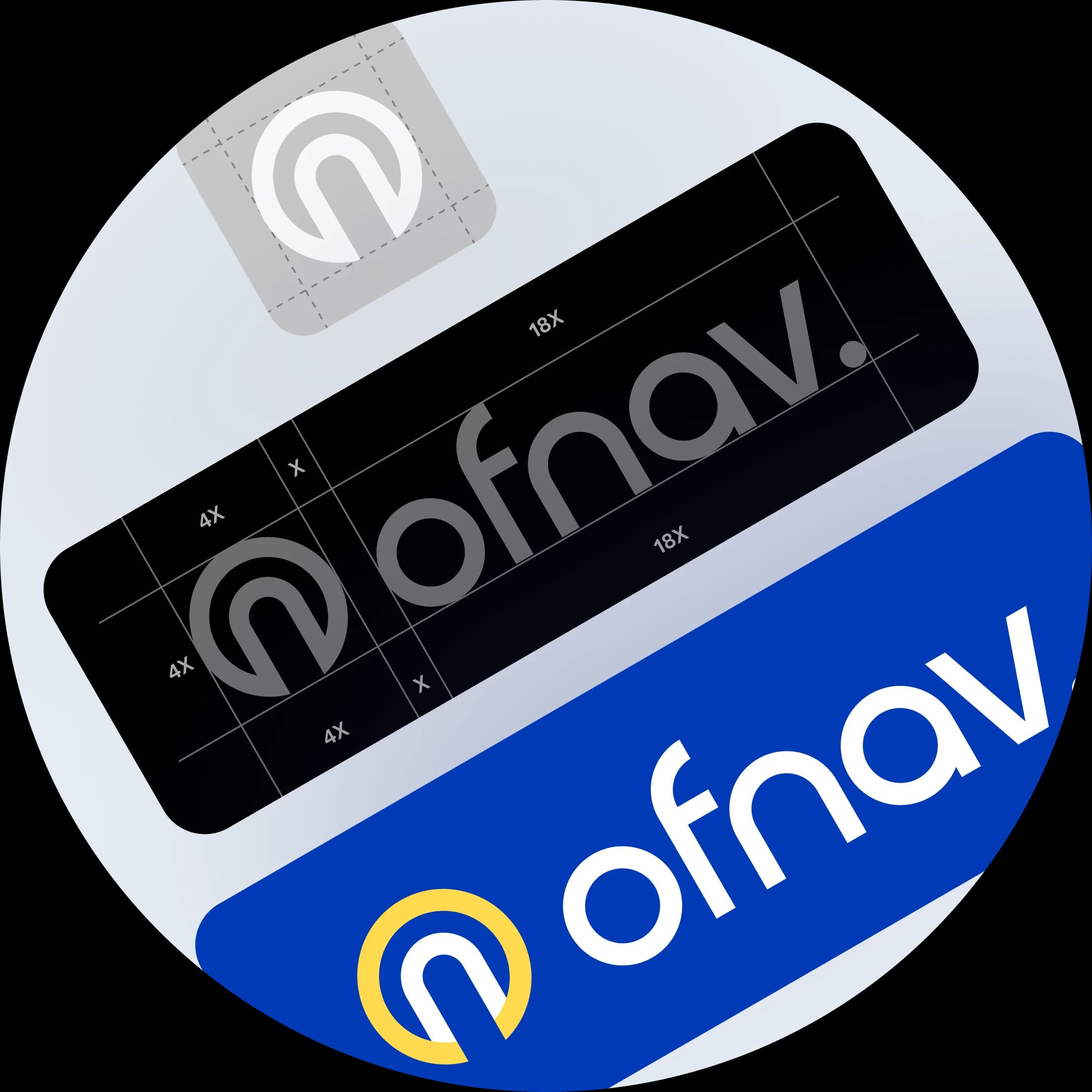 A collection of branded digital product screens